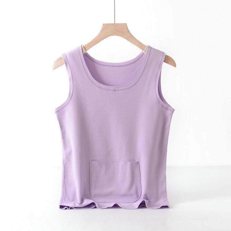 Women’s Double Pocket Warm Vest, Velvet Heating, Plus Thickened, Cold-Proof Inner Shirt for Autumn/Winter