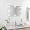 VidaXL Wall Mirror Frameless with LED Lights Rectangular Dressing Mirror Makeup Mirror Bedroom Room 3078643