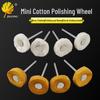 White Cotton Cloth Wheel Polishing Grinding Head with Handle for Metal and Jade Mirror Finishing