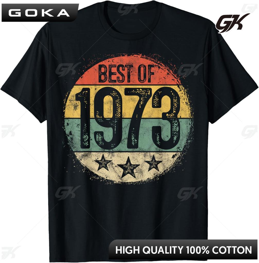 1973 Vintage Birthday Retro Limited Edition Men Woman Clothes TShirt Unisex Summer Streetwear Tops Print on Demand Shirt