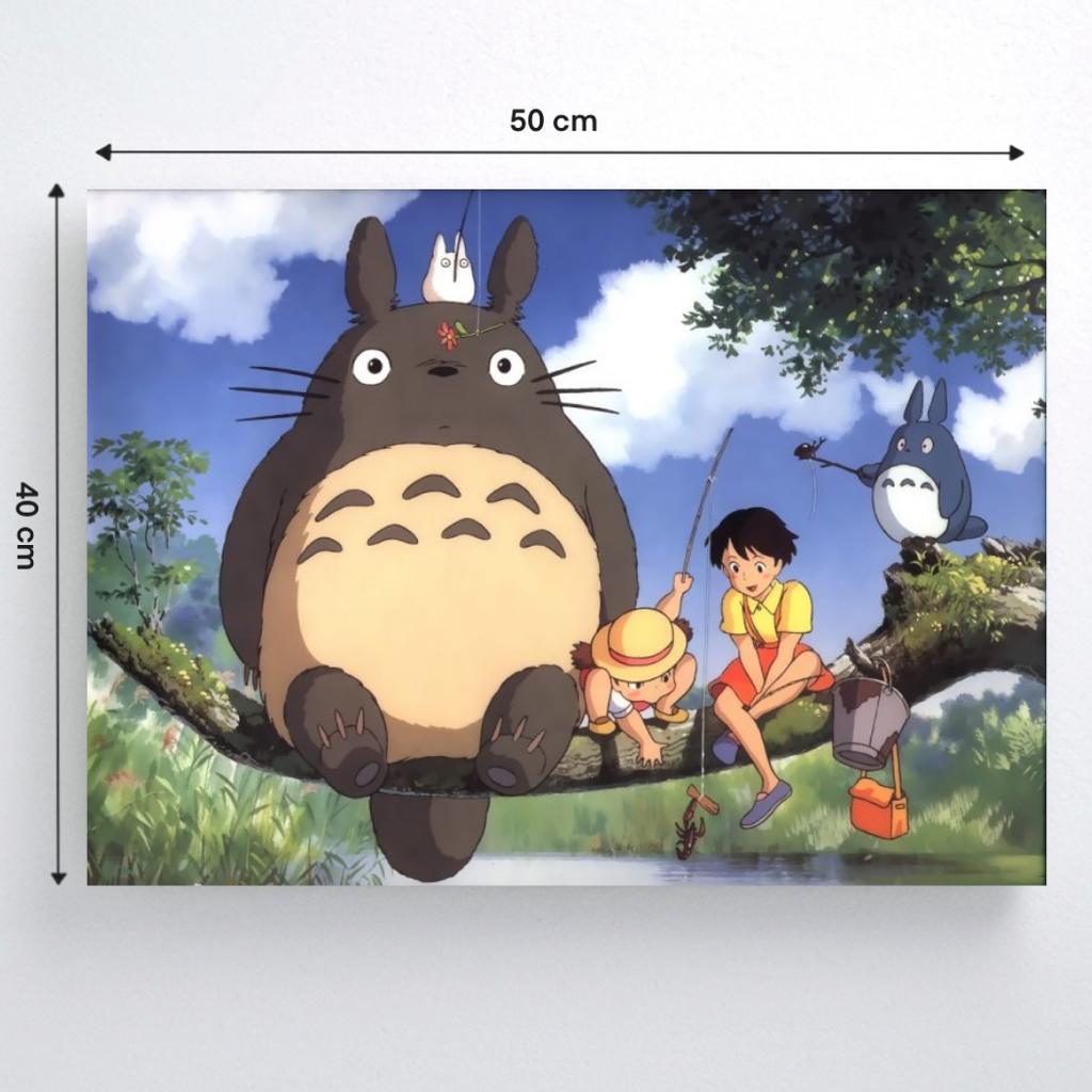 Malen nach Zahlen Bilder zum Malen-Mein Nachbar Totoro Ghibli 50x40 cm