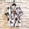 Men's floral shirt men's short-sleeved summer casual Hawaiian beach shirt