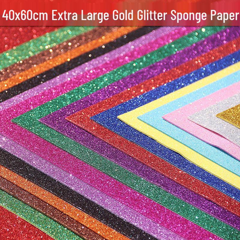 Thick Glitter Foam Paper Gold Sequin Craft Material