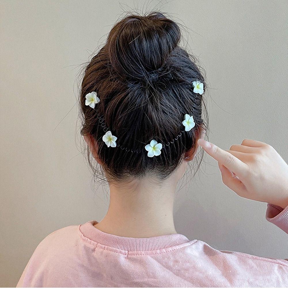 Spring U Shape Hair Styling Comb Headband Fixed Combs Invisible Extra Hair Holder Teeth Hair Accessories Flower Hairpin