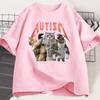 Funny Cat Autism Tshirt Unisex Women Cotton Short Sleeve Tshirt Unisex Streetwear Grpahic Tees Printed Oversized Male Clothes Tops
