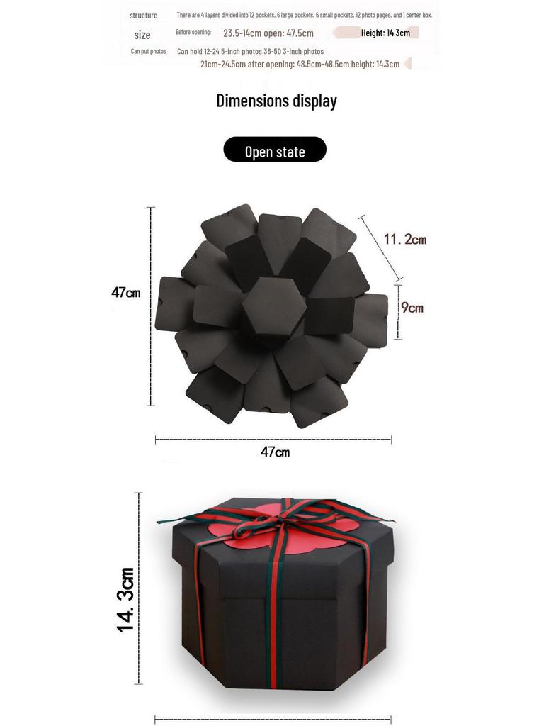 Hexagon Explosion Box: DIY Handmade Photo Album & Creative Surprise Gift Box