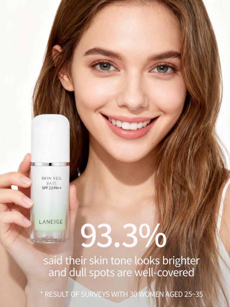 LANEIGE Skin Veil Base EX 30ml - Mint Green SPF28 PA++ Primer | Oil-Control & Brightening