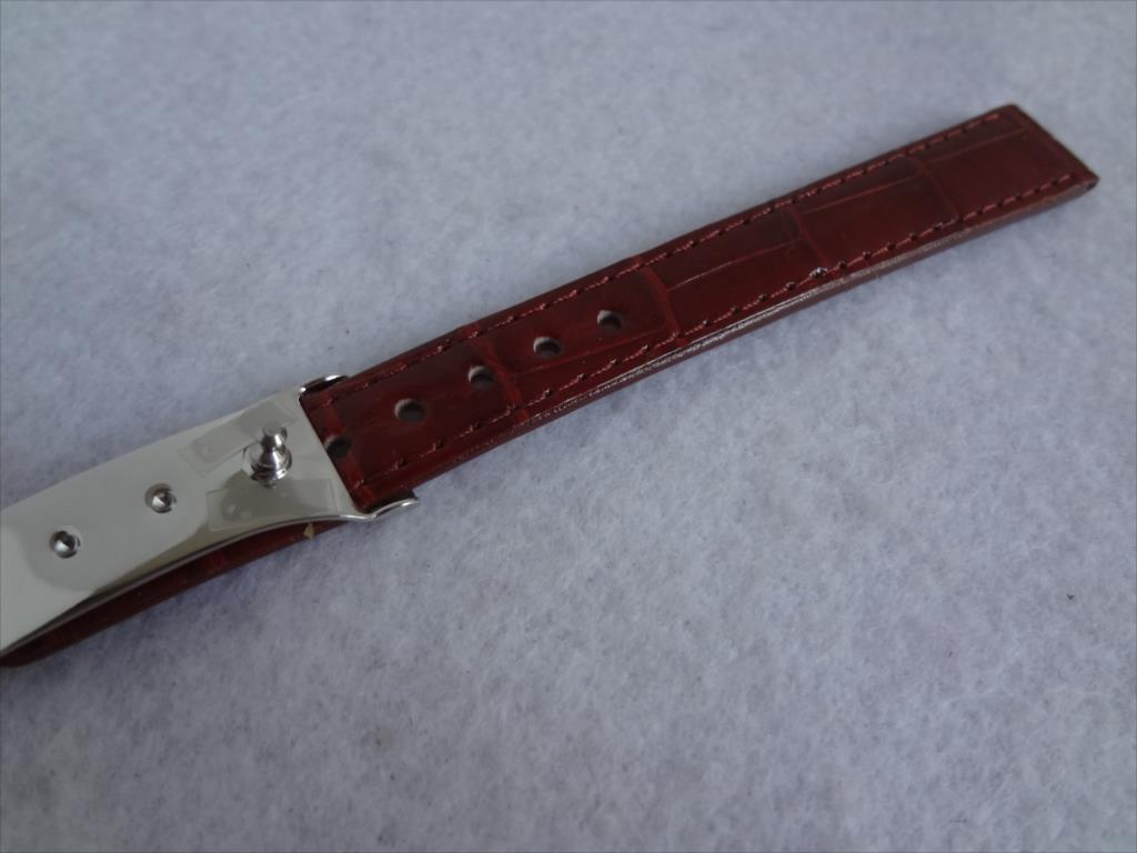SEIKO Watch Strap for Lukia SSVW094 13mm Crocodile Leather 1B22-0BC0, Band, Red.