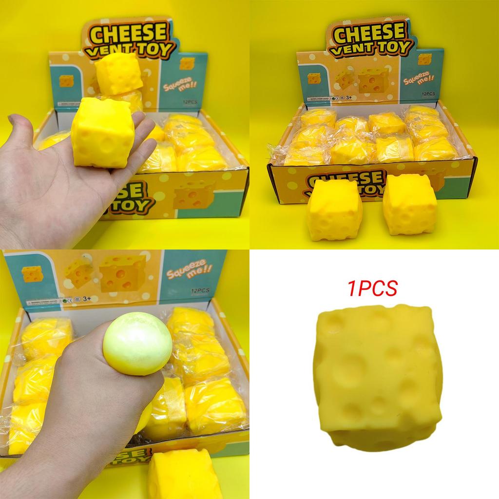 New Arrival Square Cheese Squeeze Toy For Creative Kids Wholesale Cute Simulation Cheese Blocks