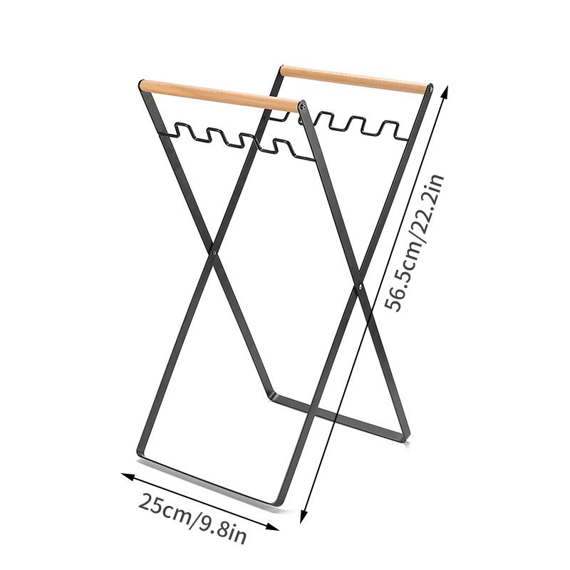 Venkovní skládací stojan na odpadky Kempingový sběr odpadků Stojan na podporu plastových sáčků Kempingové grilování Podpora sáčku na odpadky