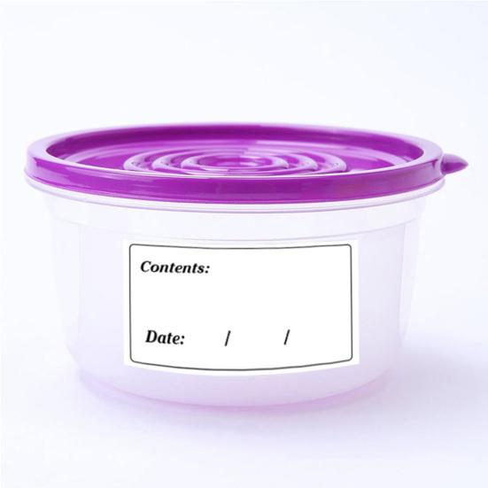 10Pcs Removable Food Label Freezer Food Storage Container Date Sticker Waterproof Oil-Proof Fridge Meal Prep Pantry Organization Self-Adhesive Label