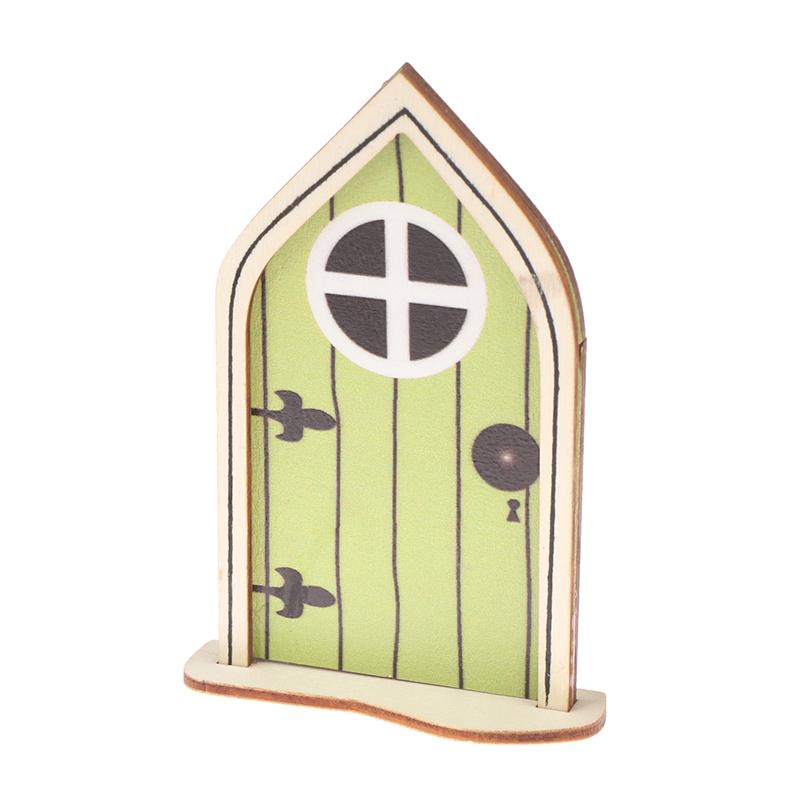 DIY Wooden Fairy Elf Door Craft Kit Christmas Door Decoration Vintage Miniature Fairy Garden Decor Dollhouse Accessories