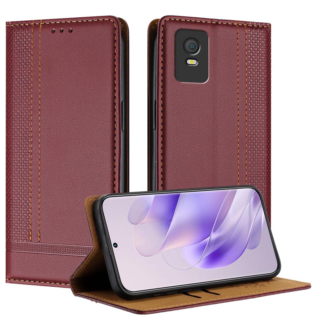 Litchi Grain Emboss Leather Book Case for TCL Series,TCL 305,TCL 306,TCL 30 SE,TCL 30 5G,TCL 30+,TCL 30,TCL 30 XE 5G,TCL 303,TCL Stylus,TCL 20 R 5G...