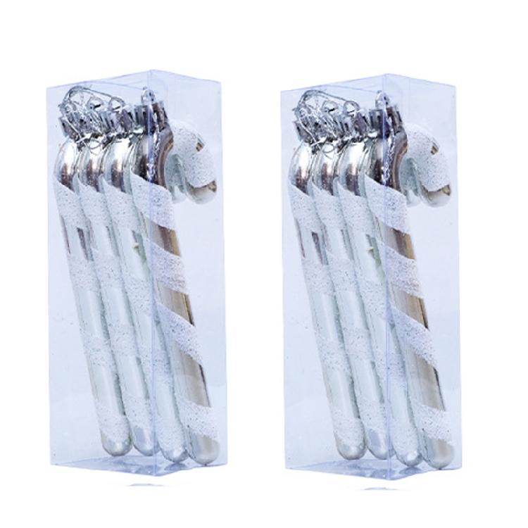 Christmas Candy Canes Pendant Enhancements Plastic Weather Resistant Decorative Rings For Tree Decorations