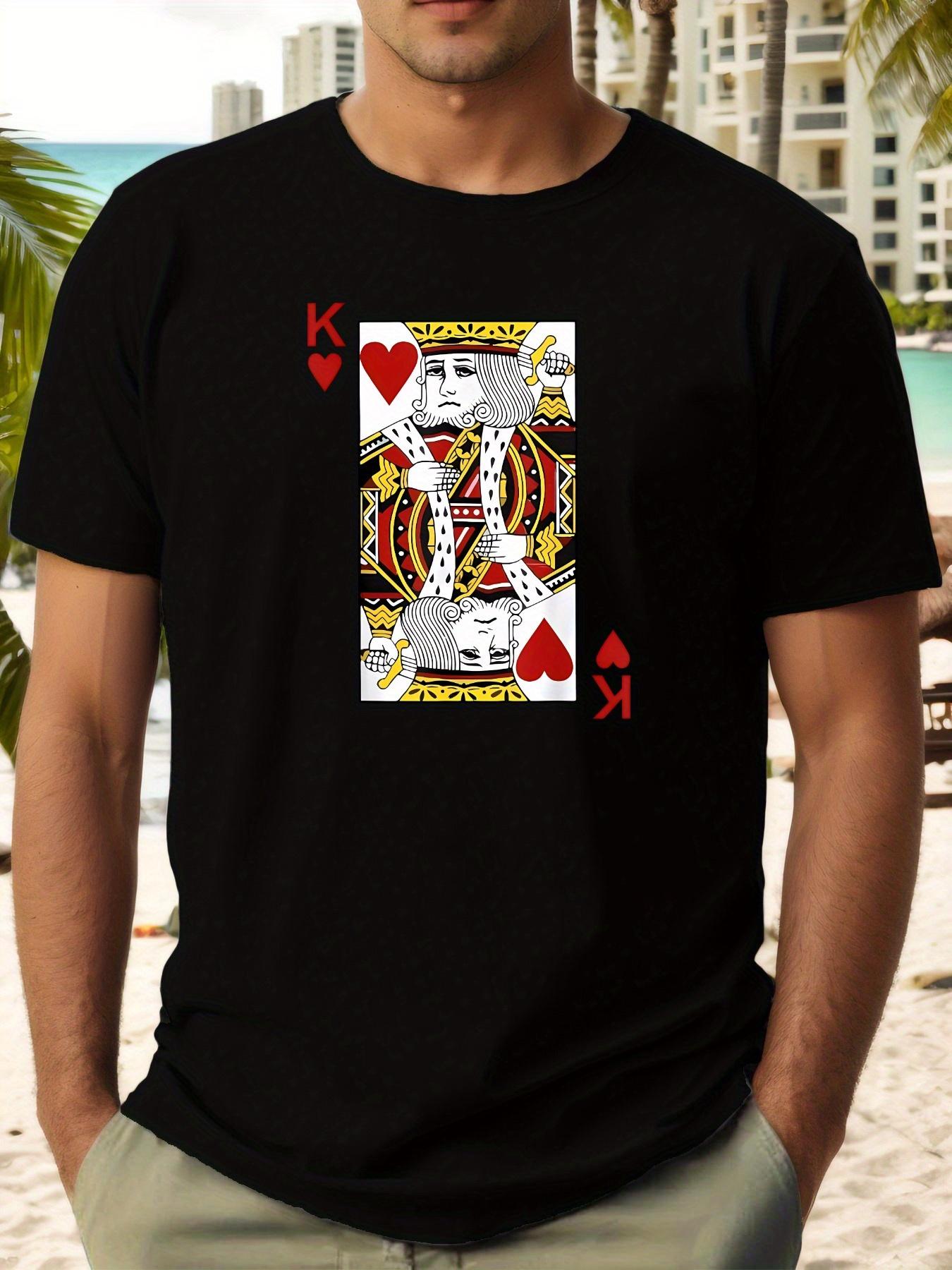 Poker King K Summer Simple and Fashionable Top Short Sleeve T-shirt S