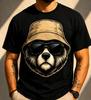 Bear Bucket Hat Shirt Cool Animal Streetwear Graphic Tee Top