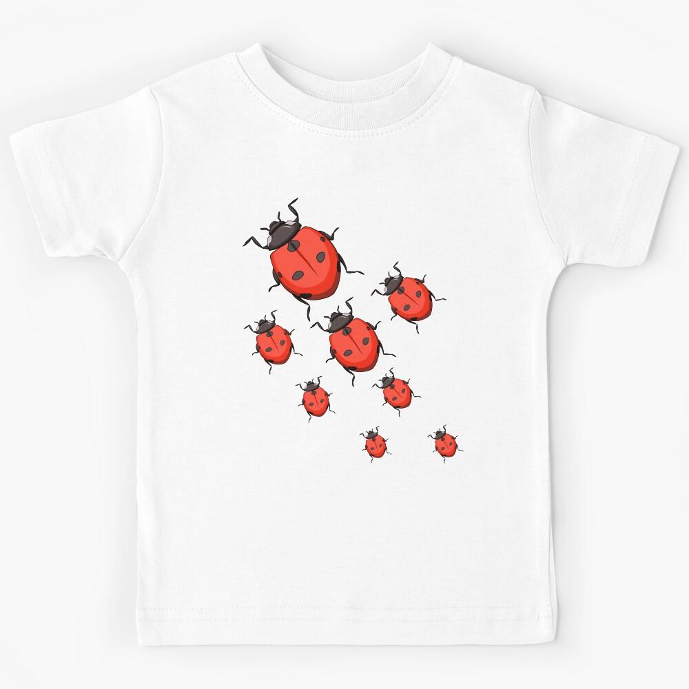 Cute Ladybugs Funny Vintage Pop Art Ladybug Lover Kids T-Shirt 130