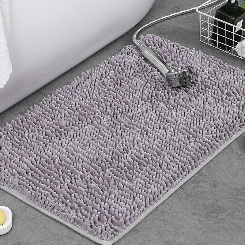 1 PCS Bathroom Rug Mat Non Slip Quick Dry Bath Mats Extra Thick and Super Absorbent Bath Rugs Microfiber Chenille Shower Carpet