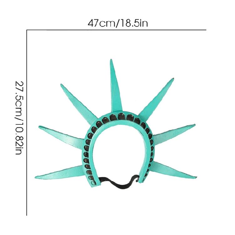 Statue of Liberty Headband Liberty Torch and Crown Set Liberty Costume Accessories for Halloween Cosplay