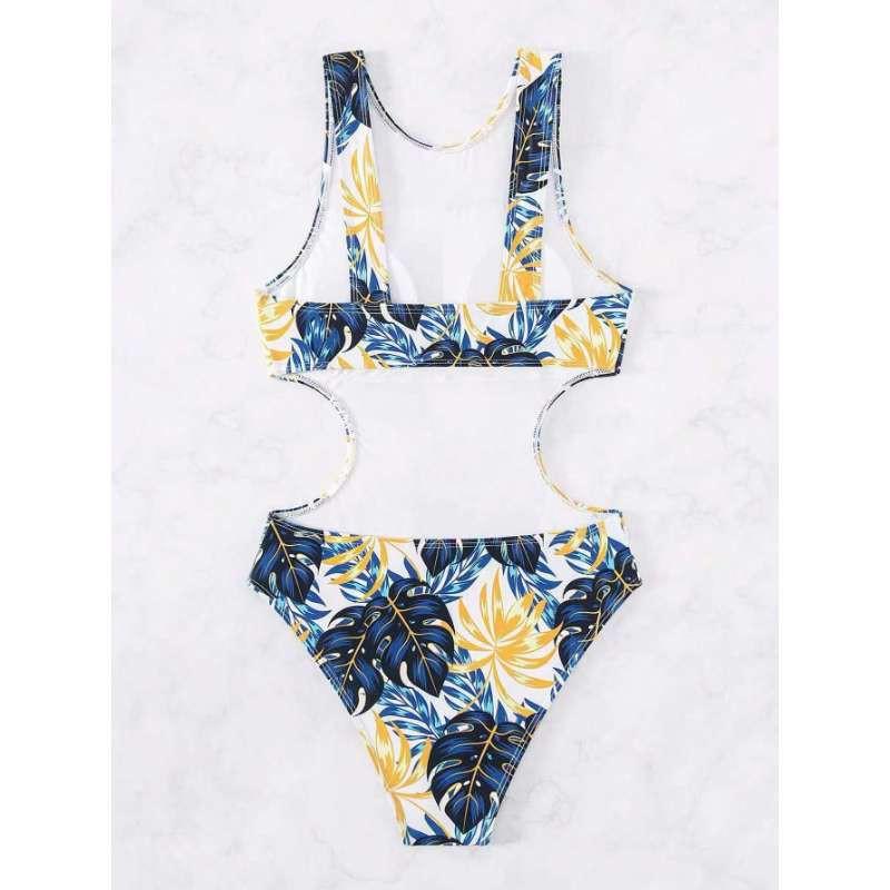 Modest Backless Slimming One Piece Swimsuit Women Vacation Beach Pool Swimwear