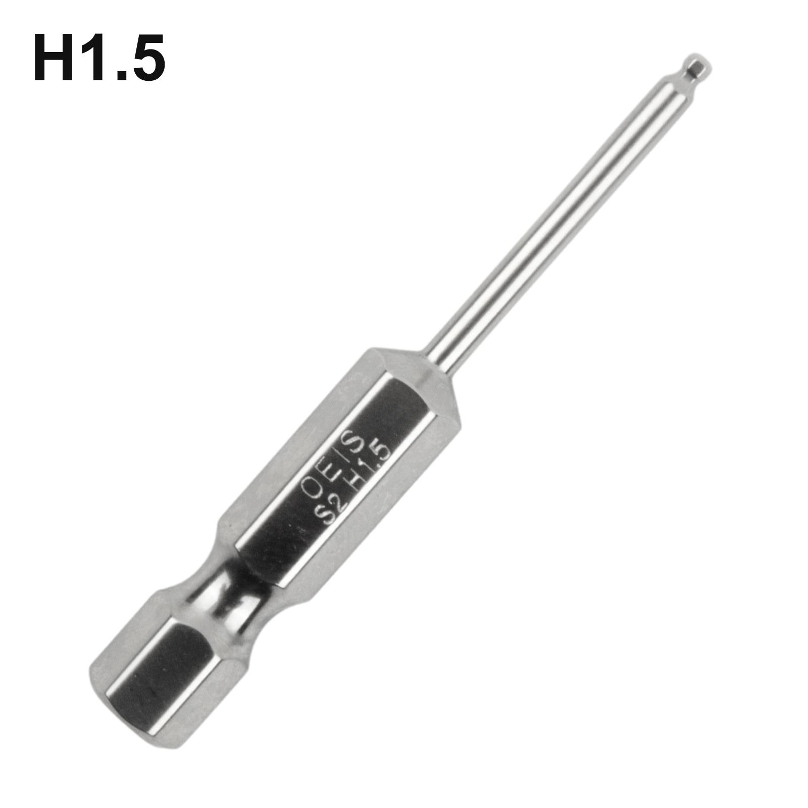 

1pc Ball End Hex Screwdriver Bit Metric Hex Bit 50mm Long Magnetic Driver Bit External Hexagonal Wind Screwdriver Head