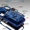 360 Degree Rotating Magnetic Ring Holder Phone Case for iPhone 16 15 14 Plus 12 13 Mini with Camera Slide Cover Protection