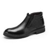 Men's High-Top Chelsea Ankle Boots - Slip-On, Leather, Casual Winter Workwear.
