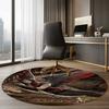 Dark Printed Round Rug Carpet Chair Rug Area Rug Entryway Doormats,for Office Chair Living Room Bedroom Kitchen Room.