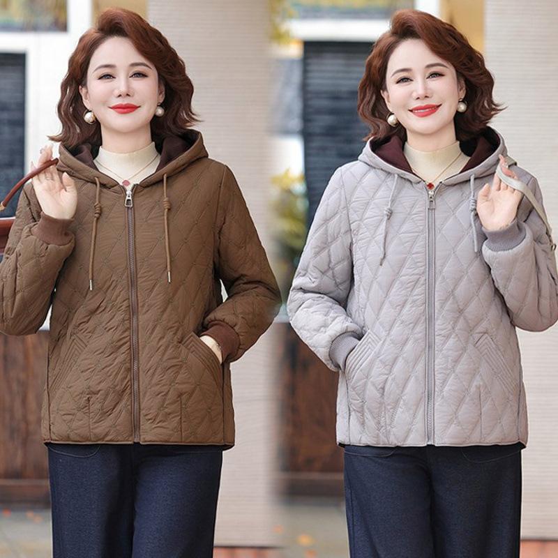 Winter Cotton Coat Women's Autumn and Winter Hooded Cotton-padded Coat Noble Short Velvet Top