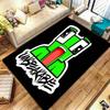 Green Pixel Forest Custom Name Carpet Rug For Living Room Bedroom Home Sofa Decoration Kids Play Nonslip Floor Mat