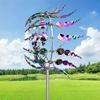 Metal Windmill Spinner Yard Art Outside Garden Stake Park Rotatable for Outdoor Backyard Landscape Street Pathway Patio Decor