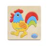 Cartoon Animal Fruit Car Pattern Wooden 3D Puzzle Baby Intelligence Early Learning Educational Toy Cute Wood Puzzle For Kids