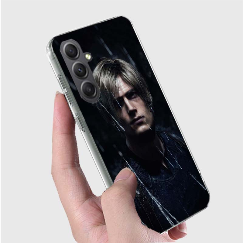 Leon Kennedy Resident Evil 4 Phone For Samsung A15 A25 A35 A55 A71 A51 Galaxy S9 S8 S10E A41 A31 A11 M12 M32 M30S M51 M52 J8 J6