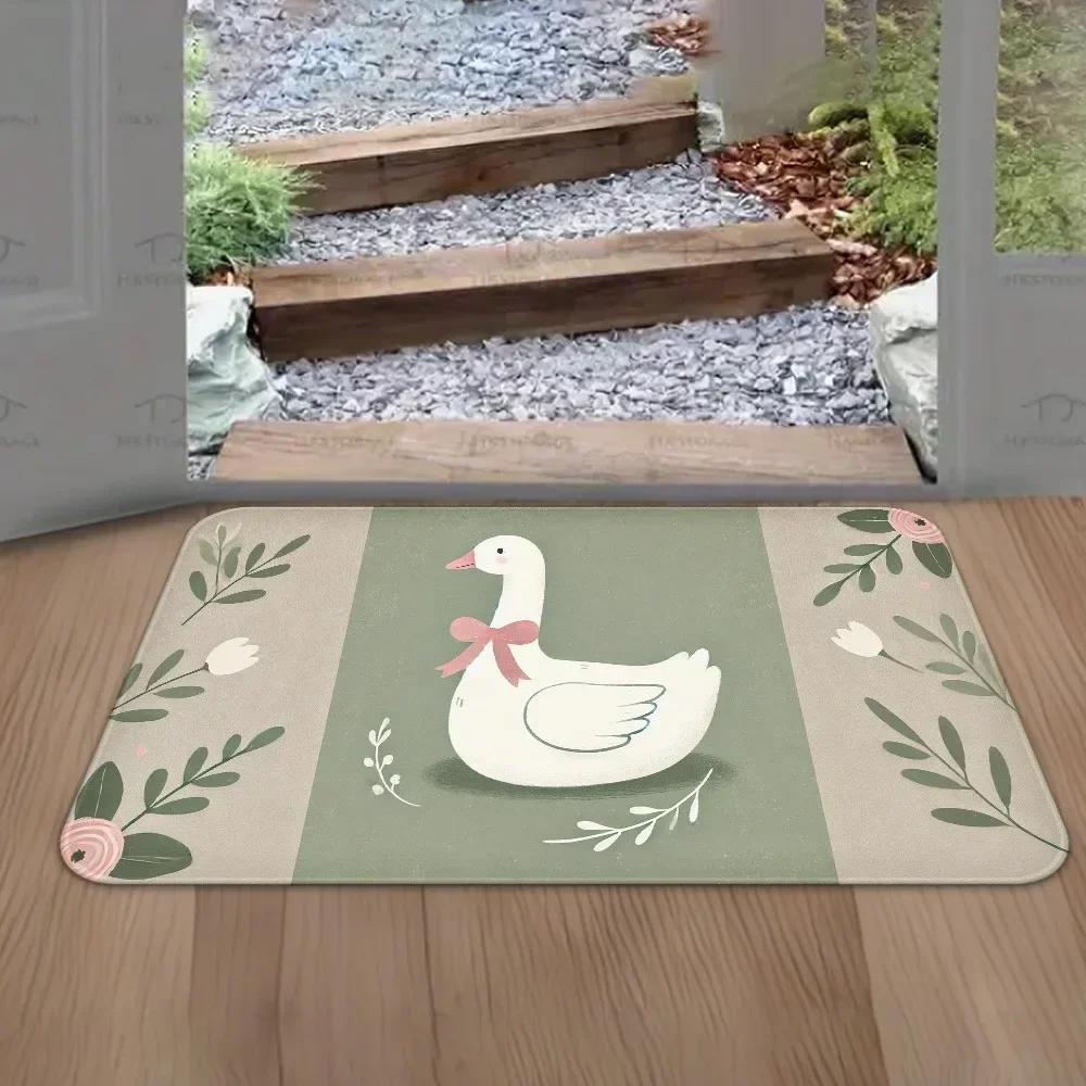 1ks Rohožky se vzorem fialových květin Kuchyňské koberce Protiskluzové Pop design Ložnicové koberce Koupelnová rohožka Koberec pro domácí dekoraci dřezu, prádelny