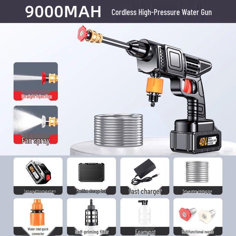 Cordless High-Pressure Car Washer with Rechargeable Battery