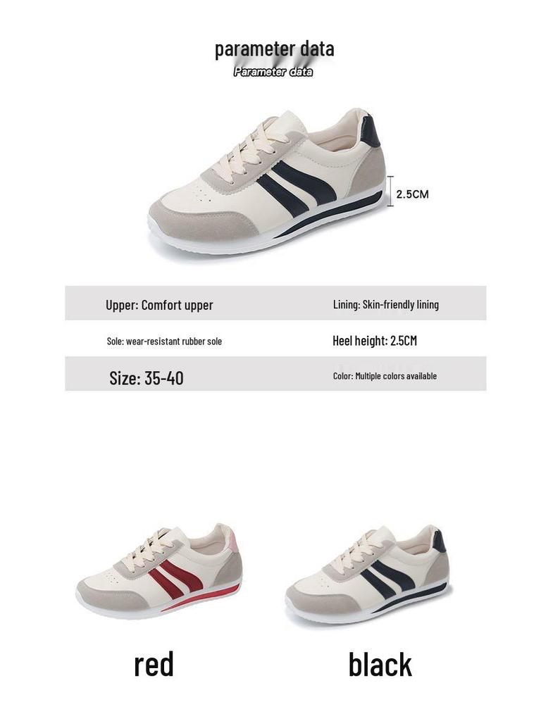Plus-Size Casual Lace-Up Sneakers - Soft Sole, Versatile Spring & Summer Running Shoes
