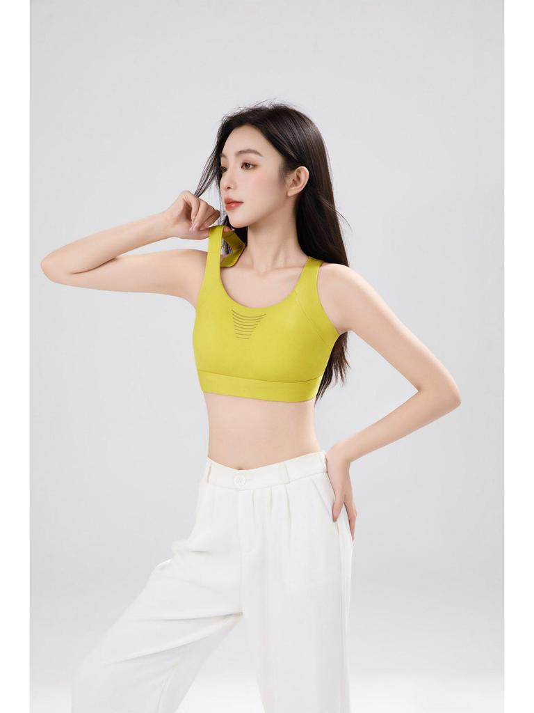 Shockproof Anti-Sag High-Intensity Sports Bra: Women's Backless Vest for Running, Training, Yoga, and Fitness.