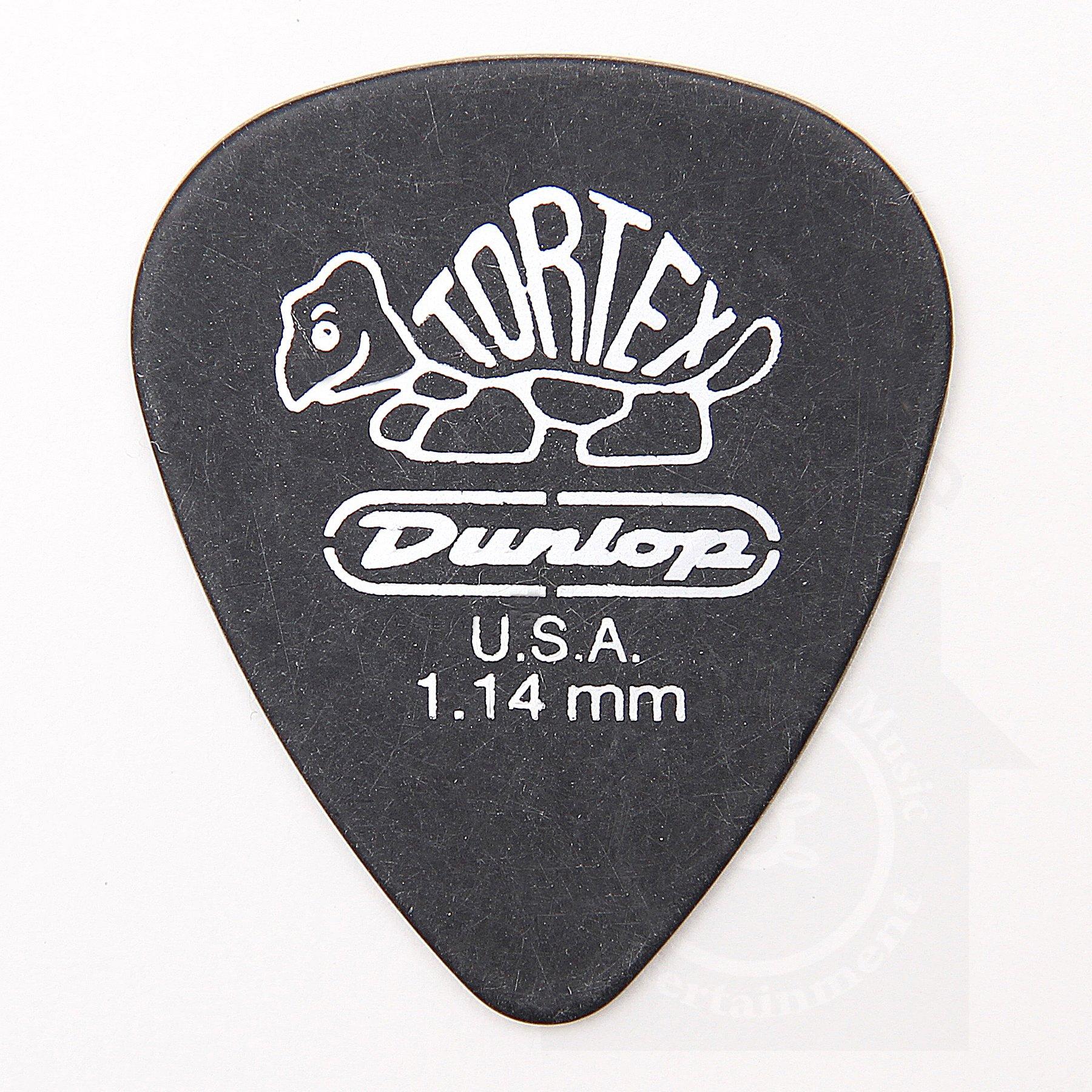 

Jim Dunlop Tortex Standard Pitch Black Picks (24-Pack) 1.14mm, Includes a Musent Custom Players Pick | 488B114-BLK-24P