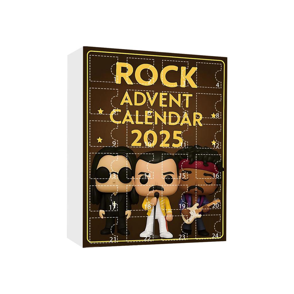 Rocková kapela Vánoční adventní kalendář s akrylovými figurkami pro sváteční výzdobu a obdarování