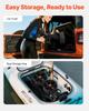 Kayak Cart, 136.1 Kg Load Capacity, Foldable Kayak Trolley with 25.4 Cm Solid Rubber Tires & 1 Ratchet Strap, Paddle Board Trolley for Carrying