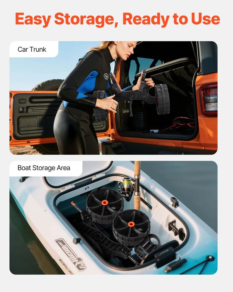 Kayak Cart, 136.1 Kg Load Capacity, Foldable Kayak Trolley with 25.4 Cm Solid Rubber Tires & 1 Ratchet Strap, Paddle Board Trolley for Carrying