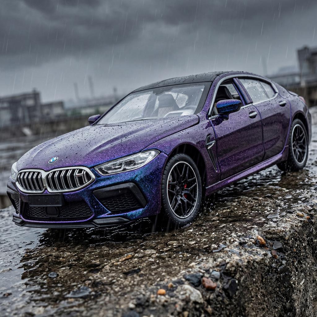 AAAOK1 1:24 BMW M8 Gran Coupe F93 Supercar Alloy Sports Car Model Diecast Desktop Display Collectible Ornament Holiday Present For Boy