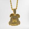 Backpack style hip hop pendant necklace money bag pendant with 5mm twist chain necklace