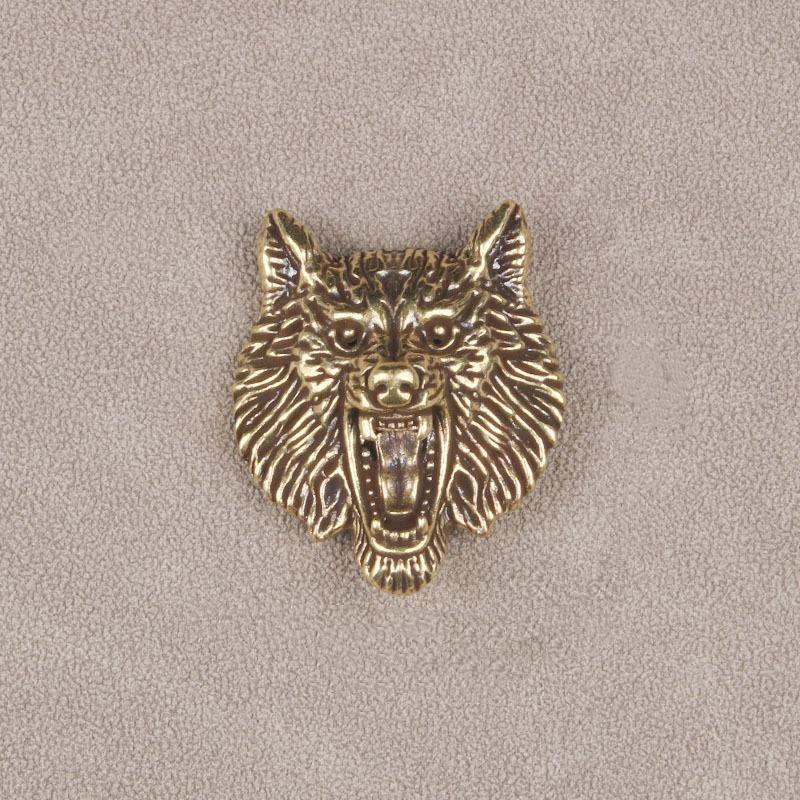 Schroefrug Messing Wolf Conchos Uniek Dierenhoofd Ontwerp Duurzaam Metalen Accessoire voor DIY Leerprojecten