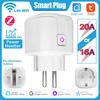 Tuya WiFi/ZigBee Smart Plug EU 16A/20A Heavy Duty Socket with Power Monitor, Timer Remote Voice Control for Water Heater Air Conditioner Appliances