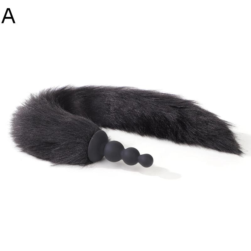 For Couple BDSM Cosplay Flirting Adult Shop Exotic Butt Plug Anal Sex Toys With Sexy Separable Black Fake Tails