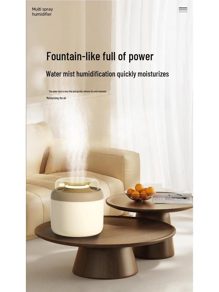 USB Three-Head Spray Air Humidifier for Home, Bedroom, Dorm, or Office