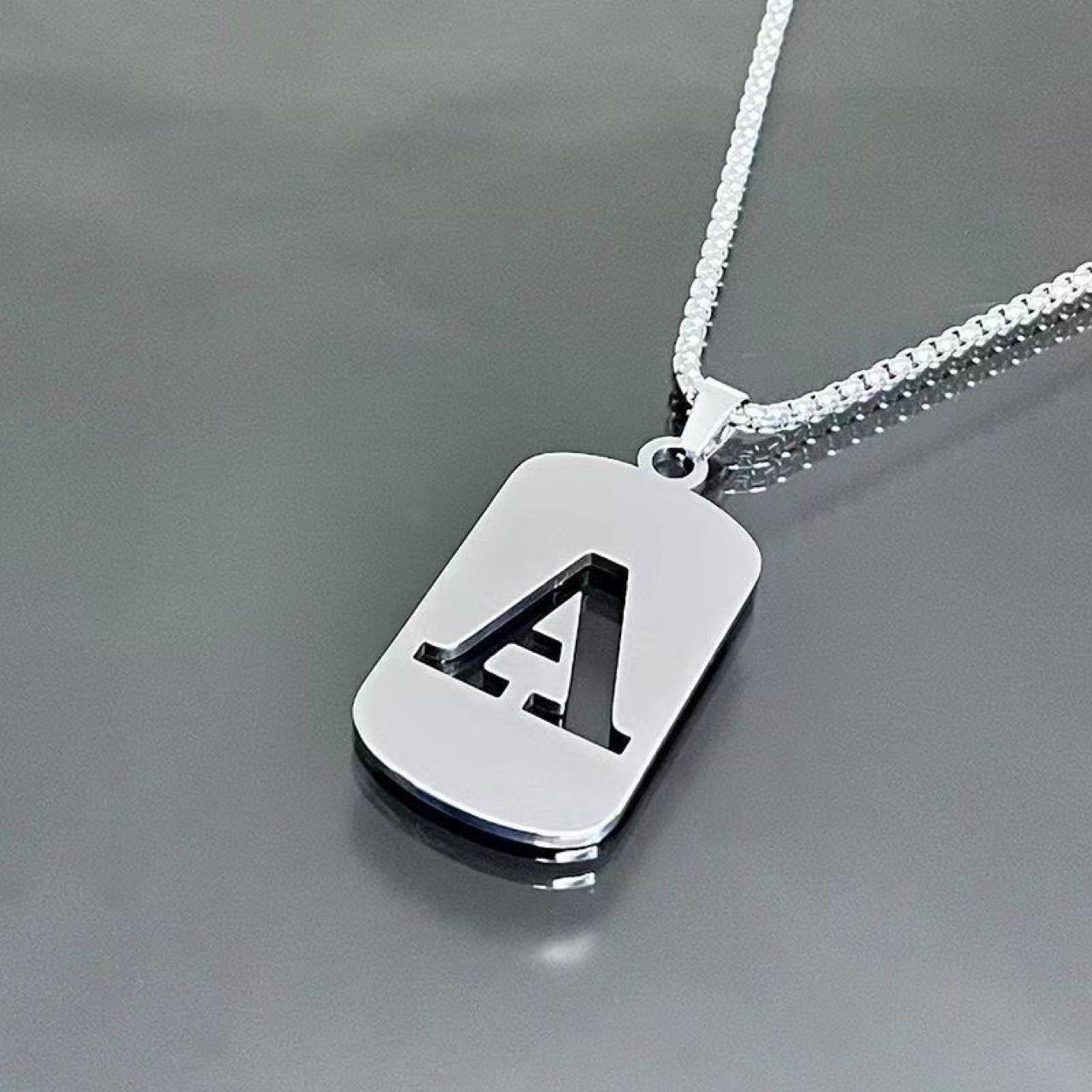 English Necklace, Versatile Sweater Chain for Men and Women, Fashionable Clavicle Chain Pendant Trend 60CM