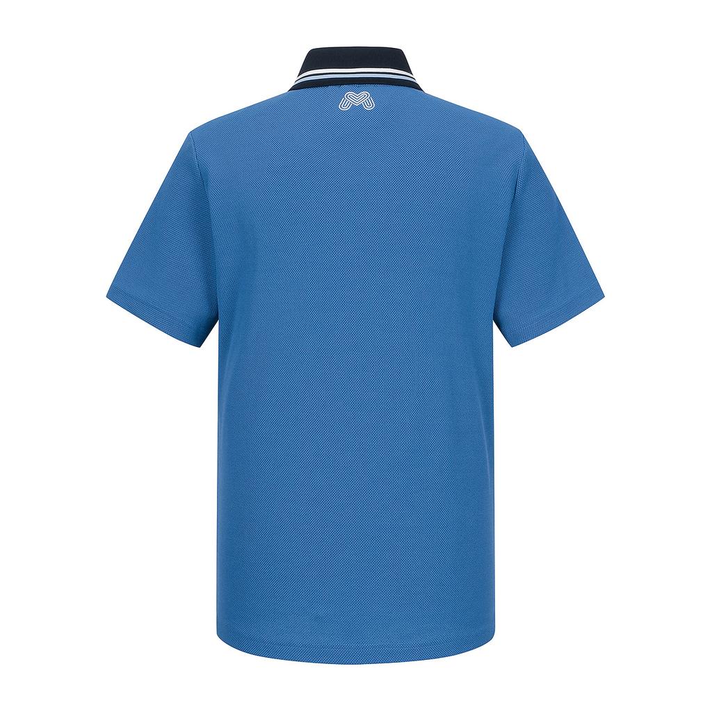 MARTINE GOLF Half Zip-Up Polo Shirts_Blue (Men)