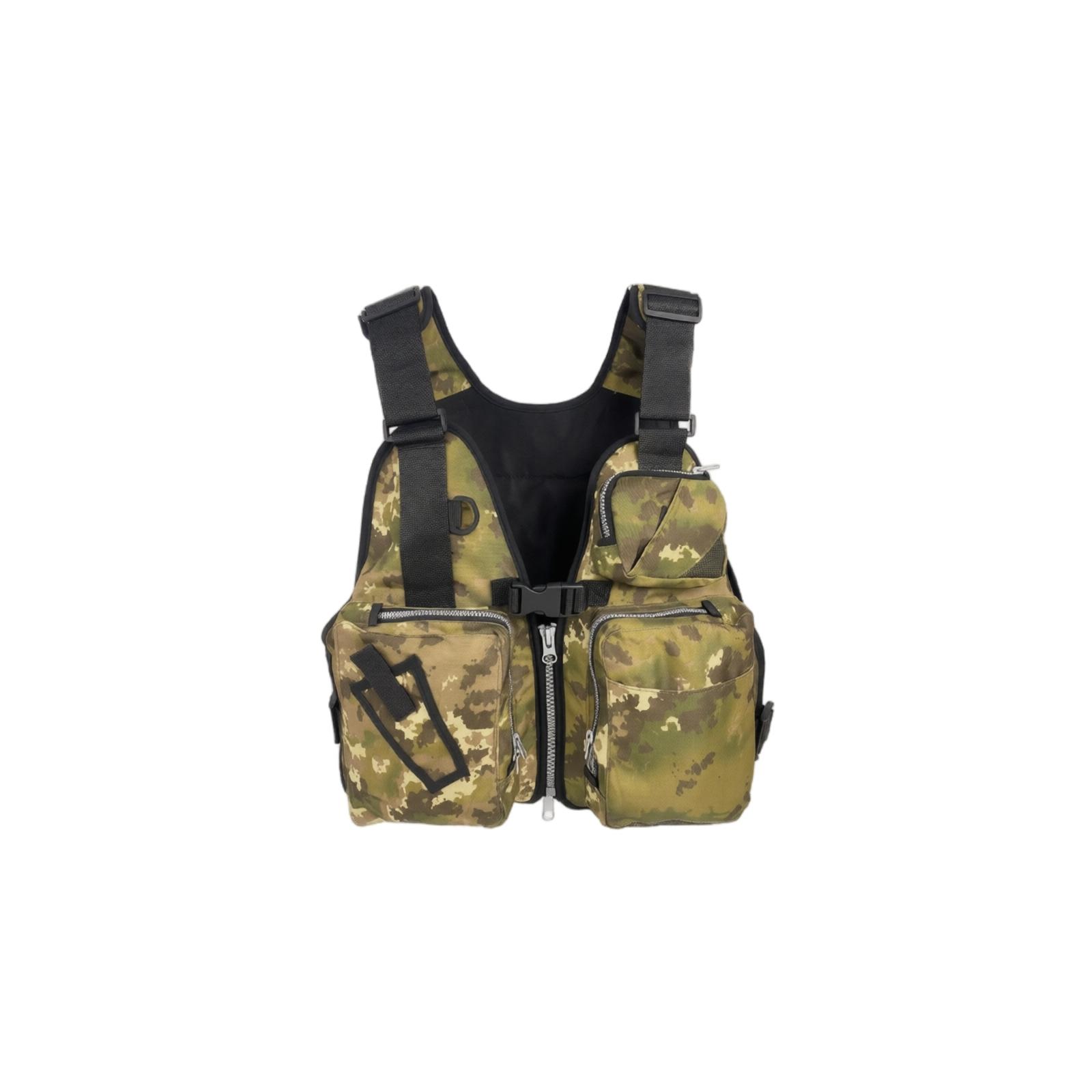 

Portable Foldable Buoyancy Vest with Front Three Pockets and Reflective Back Features Integrated Whistle Adjustable One Size Fits Most one size зелёный